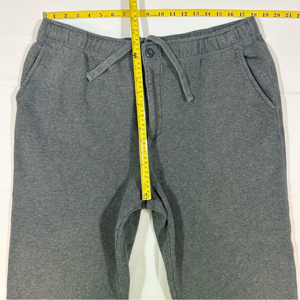 LL Bean Mens XL Sweatpants Fleece Joggers Zip Button Drawstring 30” Inseam Gray - Picture 3 of 8